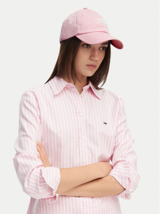 Tommy Jeans Καπέλο Jockey Tommy Jeans Scri AW0AW18358 Ροζ