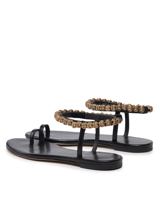Tory Burch Sandále Tory Burch Capri Beaded Ankle Sandal 134975 Čierna