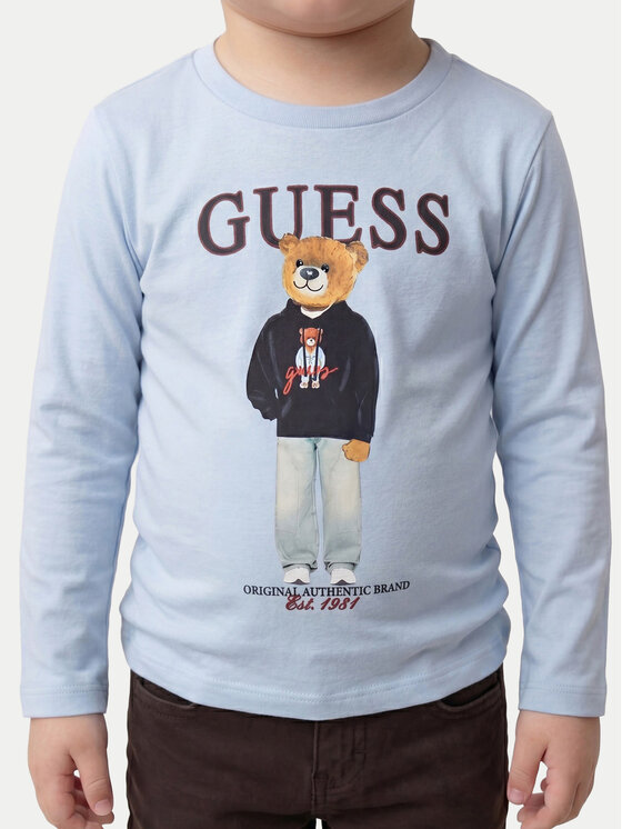 Guess Guess Blúz N6YI06 K3794 Világoskék Regular Fit