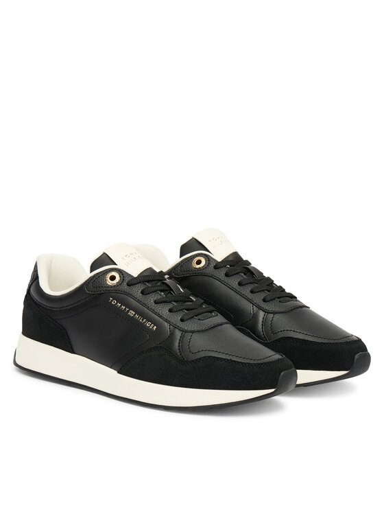 Tommy Hilfiger Tenisice Tommy Hilfiger Monogram Mix Material Runner FW0FW09267 Crna