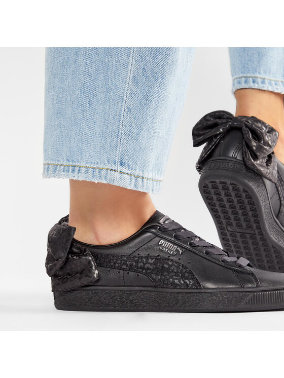 Puma Сникърси Puma Basket Bow Animal Wn's 367828 02 Черен
