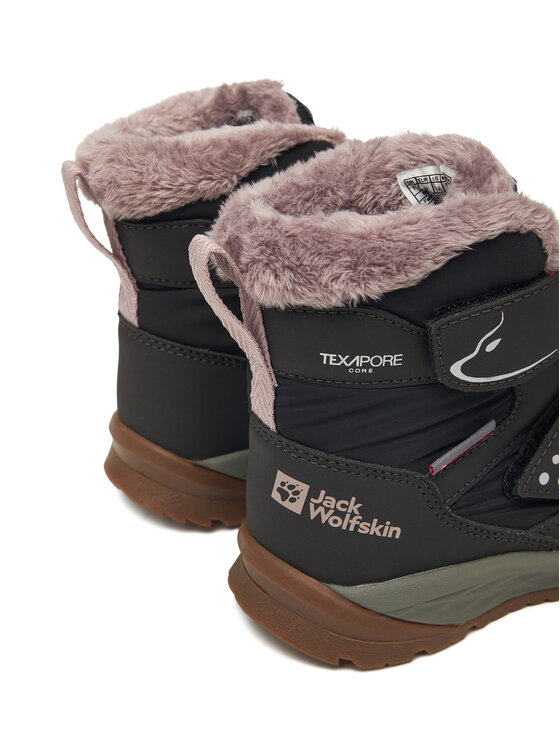 Jack Wolfskin Sniega zābaki Jack Wolfskin Polar Bear-g Texapore High Vc K A62146 Melns