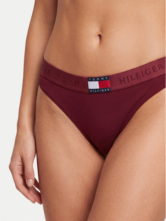 Tommy Hilfiger Tommy Hilfiger Braguitas clásicas UW0UW06683 Rojo oscuro