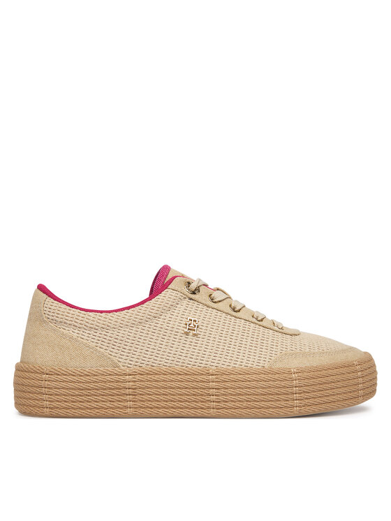 Tommy Hilfiger Espadrilky Tommy Hilfiger Th Foxing Platform Rope FW0FW09173 Béžová