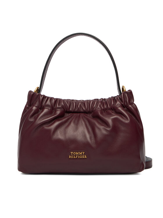 Tommy Hilfiger Borsetta Tommy Hilfiger Soft Leather Mini Crossover AW0AW18306 Bordeaux