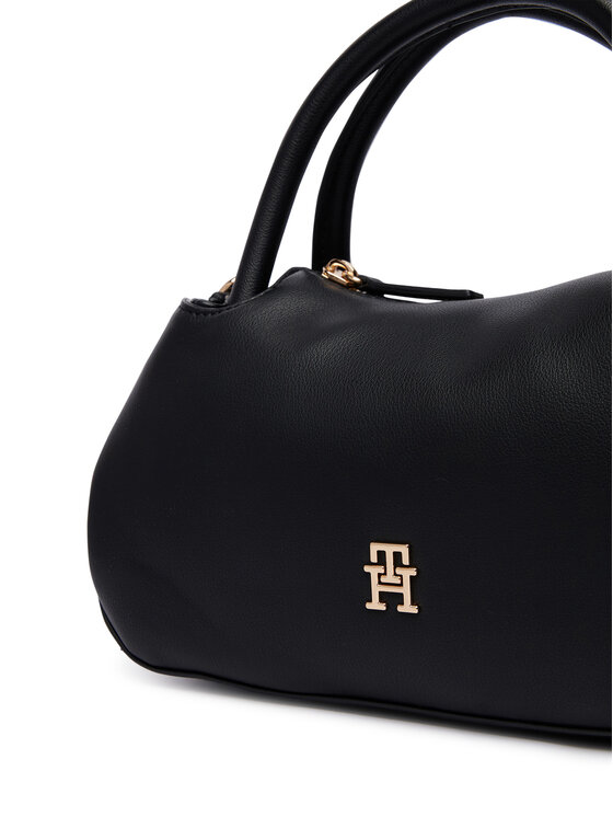 Tommy Hilfiger Geantă Tommy Hilfiger Th Logotape Mini Satchel AW0AW18743 Negru