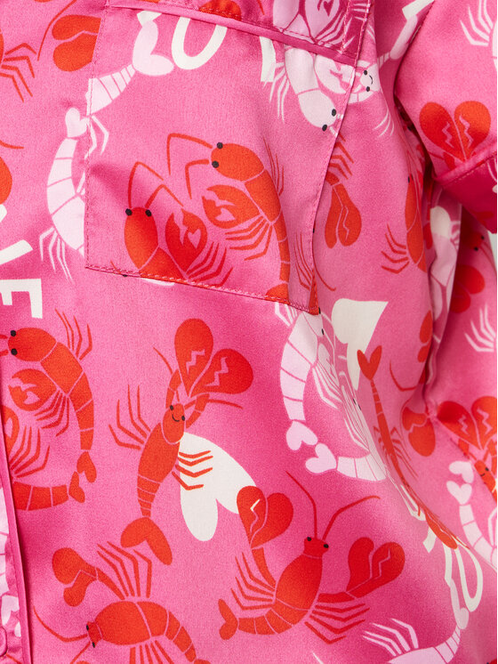 Hunkemöller Hunkemöller Maglietta del pigiama Peppers 205076 Rosa Relaxed Fit