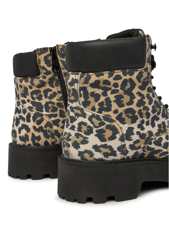 Tommy Jeans Trzewiki Tommy Jeans Tjw Platform Cheetah Boots EN0EN03140 Brązowy