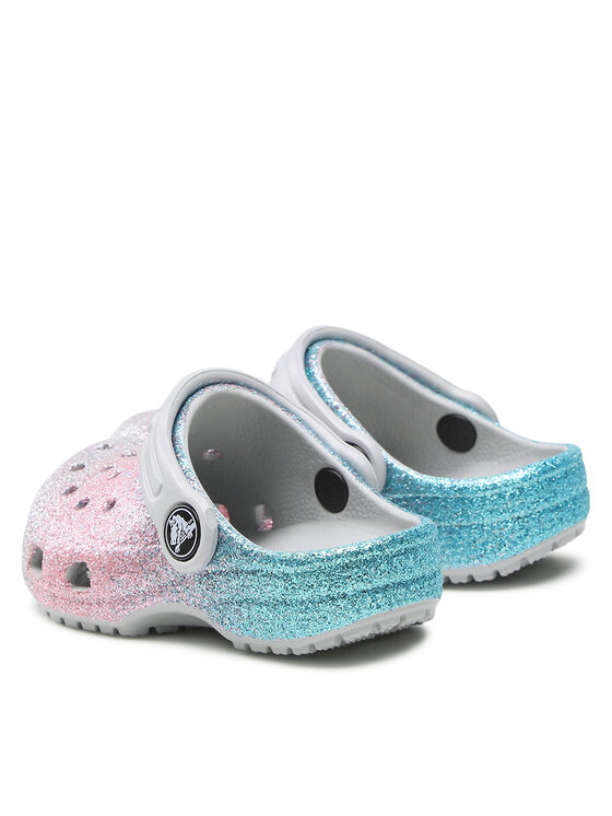Klapki Crocs Classic Glitter Clog T 206992 Kolorowy | Eobuwie.com.pl