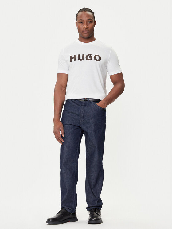 HUGO HUGO Футболка Dulivio 50542737 Білий Regular Fit
