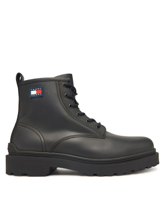 Tommy Jeans Polacchine Tommy Jeans Tjm Lace Up Rubberized EM0EM01628 Nero