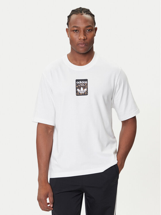 adidas adidas Футболка Leo JV7570 Білий Oversize