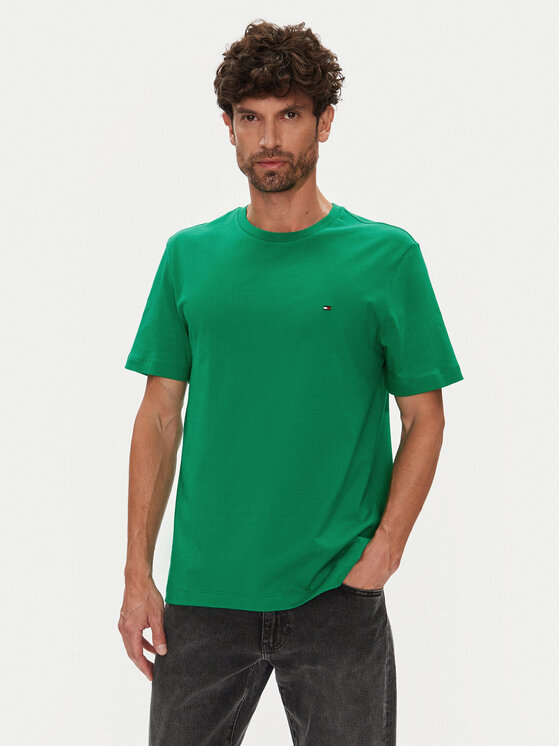 Tommy Hilfiger Tommy Hilfiger Camiseta Ess Seasonal MW0MW39995 Verde Regular Fit