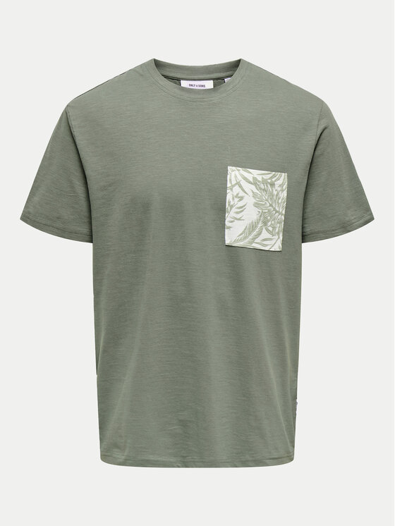 Only & Sons Only & Sons Футболка 22025286 Зелений Regular Fit