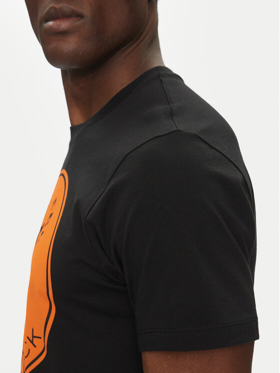 Save The Duck Save The Duck Футболка DT0825M BESY20 Чорний Regular Fit