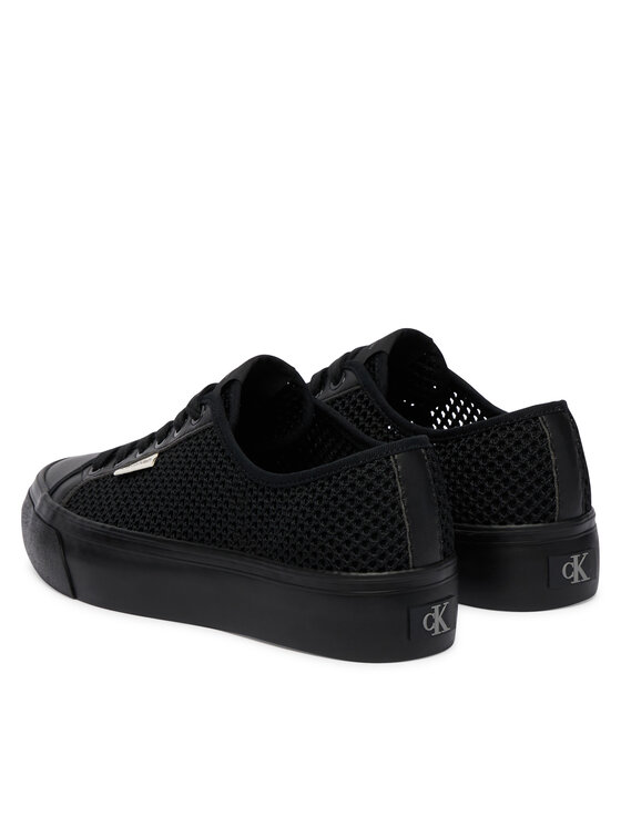 Calvin Klein Sneakers Calvin Klein Vulc Flatf Lace Up Lin Mesh HW0HW02971 Nero