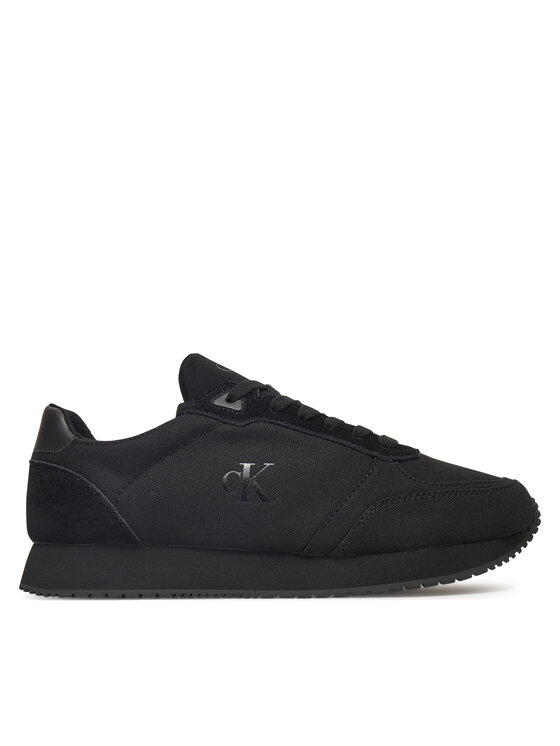 Calvin Klein Jeans Сникърси Calvin Klein Jeans Runner Sock Laceup Mg Canvas YM0YM01217 Черен