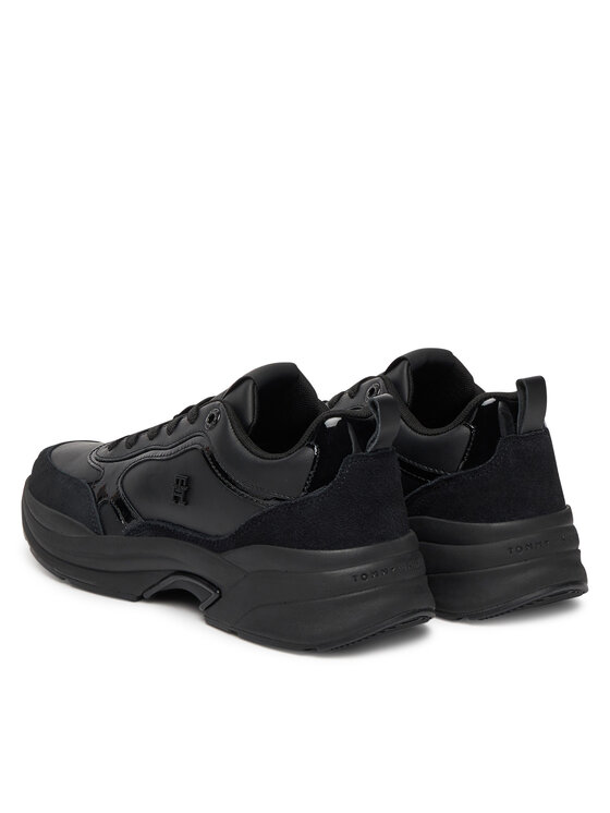 Tommy Hilfiger Sneakersy Tommy Hilfiger Chunky Runner Patent FW0FW08840 Czarny