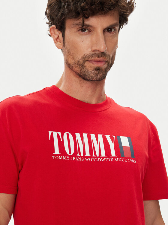 Tommy Jeans Tommy Jeans T-Shirt Dna Flag DM0DM21941 Κόκκινο Regular Fit