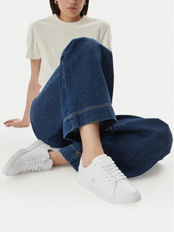 Calvin Klein Snīkeri Calvin Klein Low Prof Cupsole Lth HW0HW03295 Balts