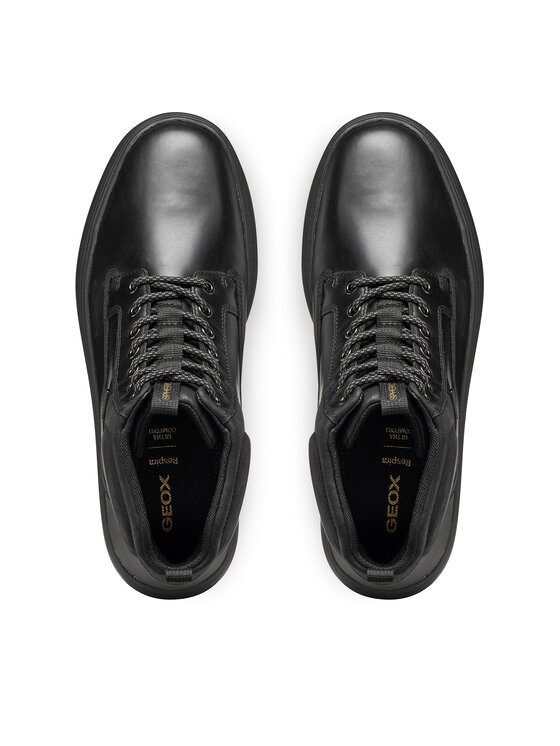 Geox Šnurovacia obuv Geox U Spherica Ecub-1.1 U56LUB 0FFCQ C9999 Čierna