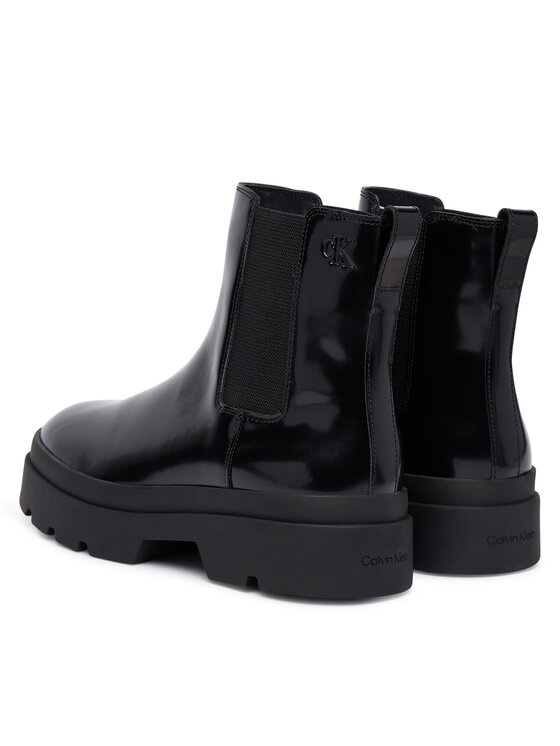 Calvin Klein Bokacsizma Calvin Klein Lugged Chelsea Boot Matt Lth HM0HM02445 Fekete