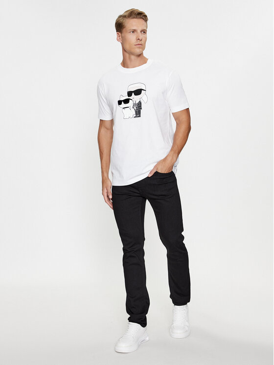 KARL LAGERFELD KARL LAGERFELD Majica 755061 534241 Bela Regular Fit