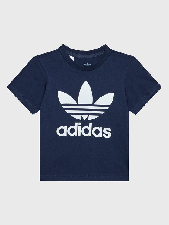 adidas adidas Футболка Trefoil Tee HK7503 Cиній Regular Fit