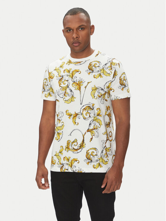 Versace Jeans Couture Versace Jeans Couture T-shirt 78GAH6S0 Bijela Regular Fit