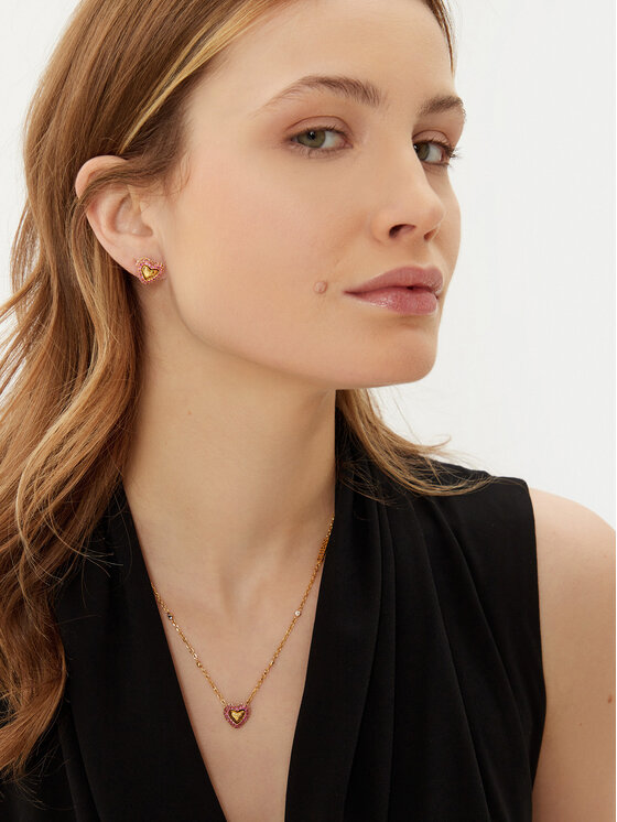 Guess Naušnice Guess JUBE05 008JW Růžová