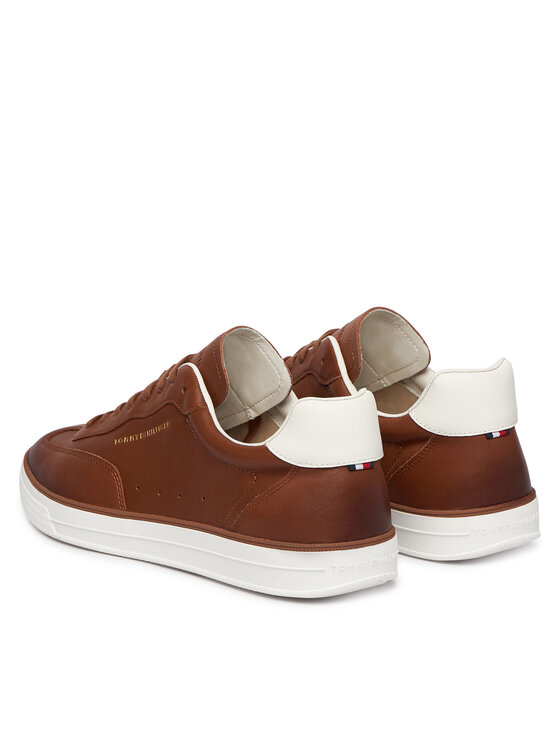 Tommy Hilfiger Laisvalaikio batai Tommy Hilfiger Th Lo Lux 1A2 Cognac FM0FM05870 Ruda