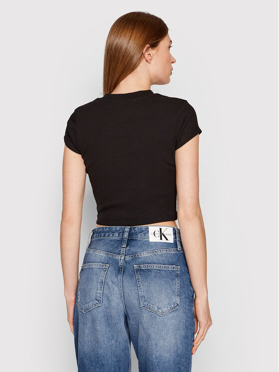Calvin Klein Jeans Calvin Klein Jeans Marškinėliai J20J218337 Juoda Slim Fit