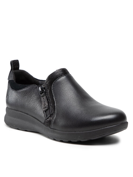 Clarks Félcipő Clarks Un Adorn Zip 261370175 Fekete