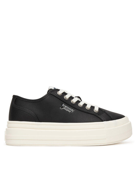 Tommy Jeans Sneakersy Tommy Jeans Tjw Flatform Sneaker Ltr EN0EN02964 Czarny