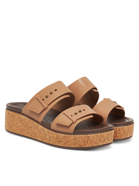 Crocs Nazouváky Crocs Brooklyn Cork Buckle 211252 Béžová