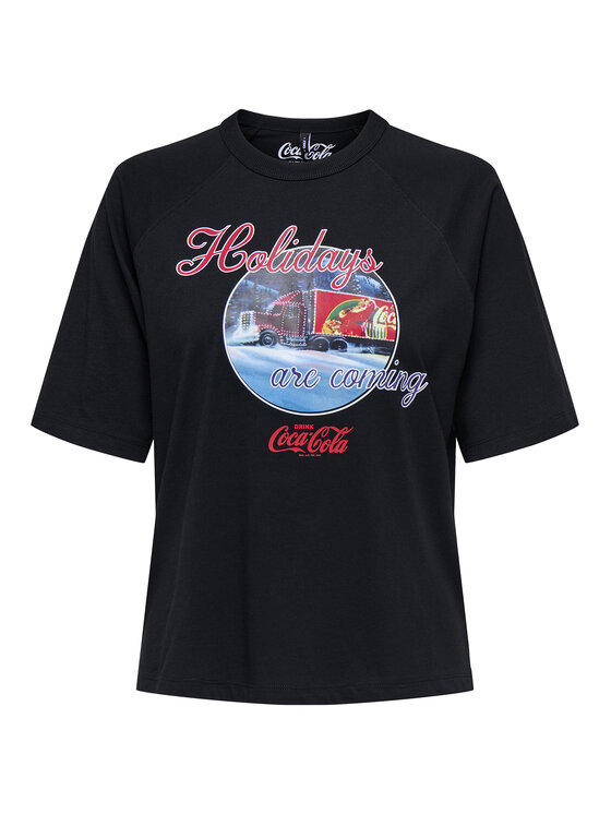 ONLY ONLY Camiseta Coca Cola 15355794 Negro Regular Fit