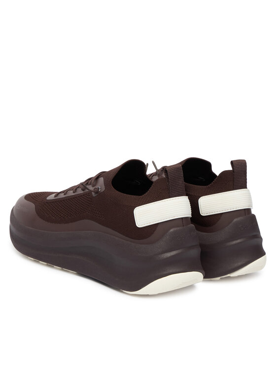 Calvin Klein Sneakersy Calvin Klein Chunky Runner Lace Up Sock Knit YW0YW02033 Hnědá