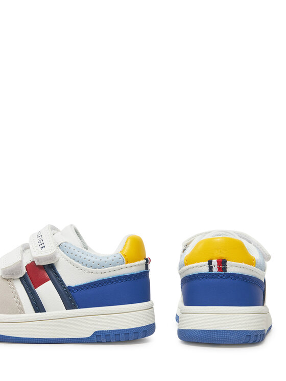 Tommy Hilfiger Sneakers Tommy Hilfiger Flag Low Cut Velcro Sneaker T1X9-33844-1269 M Bianco