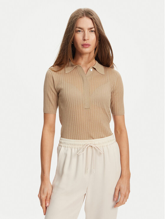 Marella Marella Поло Torbole 2513361145 Бежевий Slim Fit
