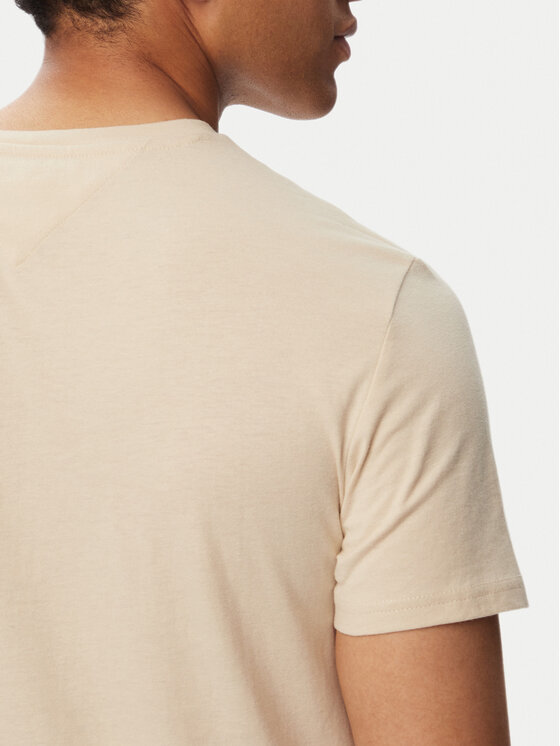 Tommy Jeans Tommy Jeans Camiseta Jaspe Htr Tee Ext DM0DM20363 Beis Slim Fit