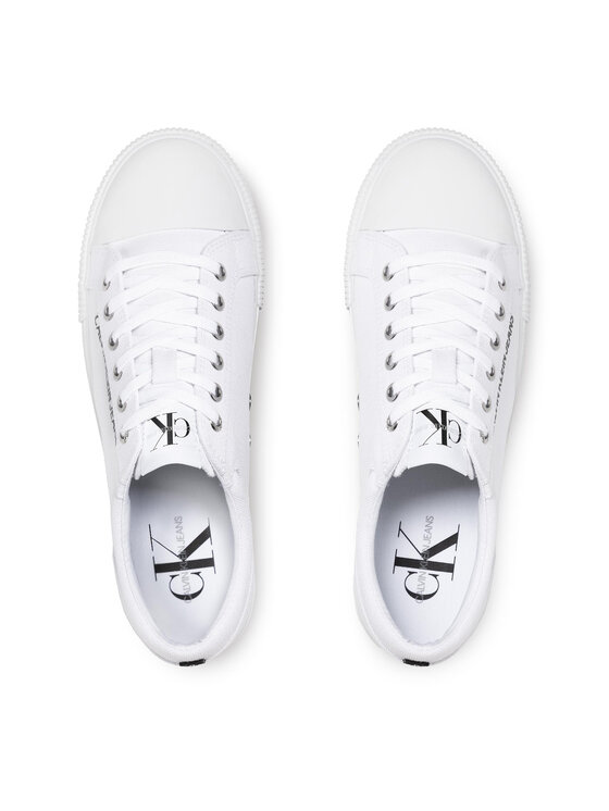 Calvin Klein Jeans Sportbačiai Calvin Klein Jeans Vulcanized Sneaker Laceup Co YM0YM00014 Balta