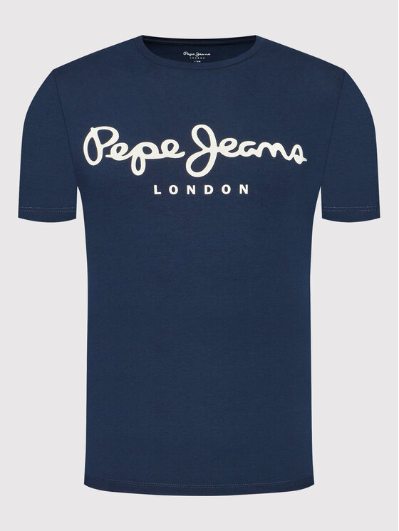 Pepe Jeans Pepe Jeans Футболка Original PM508210 Cиній Slim Fit