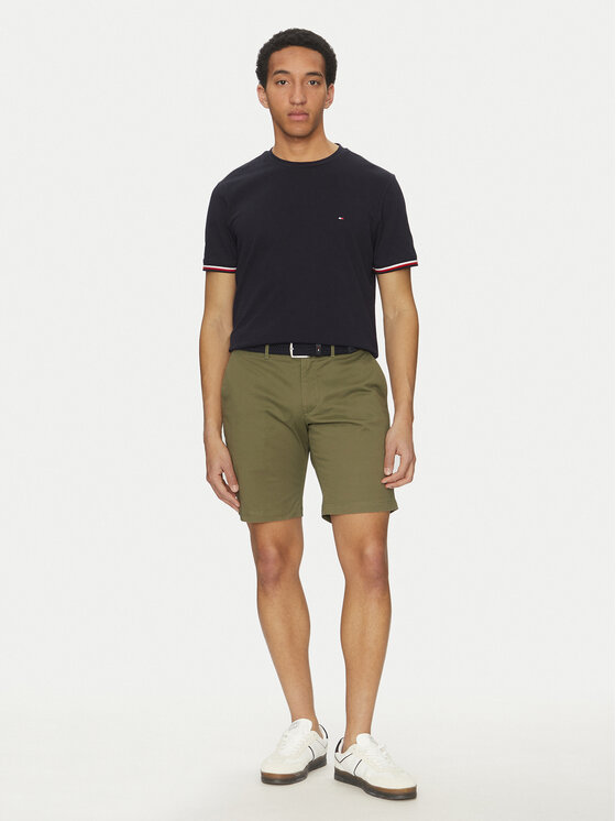 Tommy Hilfiger Tommy Hilfiger Marškinėliai Global Stripe MW0MW38630 Tamsiai mėlyna Regular Fit