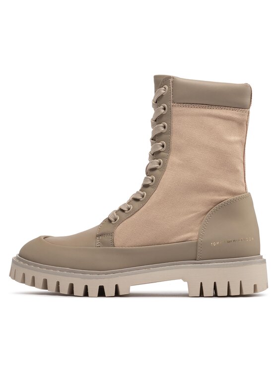 Tommy Hilfiger Туристически oбувки Tommy Hilfiger Th Casual Lace Up Boot FW0FW06549 Бежов