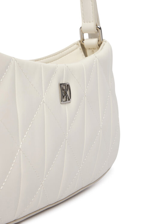 Calvin Klein Ročna torba Calvin Klein Quilted Sm Shoulder Bag LV04F3327G Bela