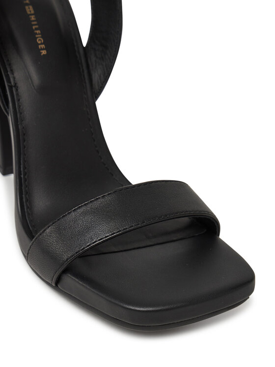 Tommy Hilfiger Sandali Tommy Hilfiger High Heel Leather Sandal FW0FW08534 Črna