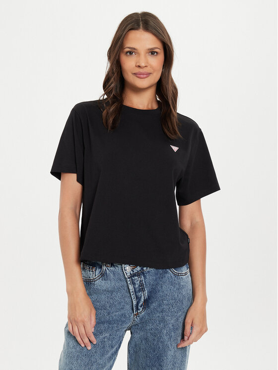 Guess Jeans Guess Jeans Футболка W4YI05 K8HM0 Чорний Boxy Fit