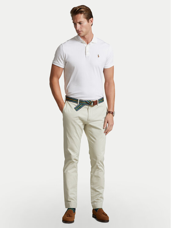 Polo Ralph Lauren Polo Ralph Lauren Поло 710713130003 Білий Custom Slim Fit