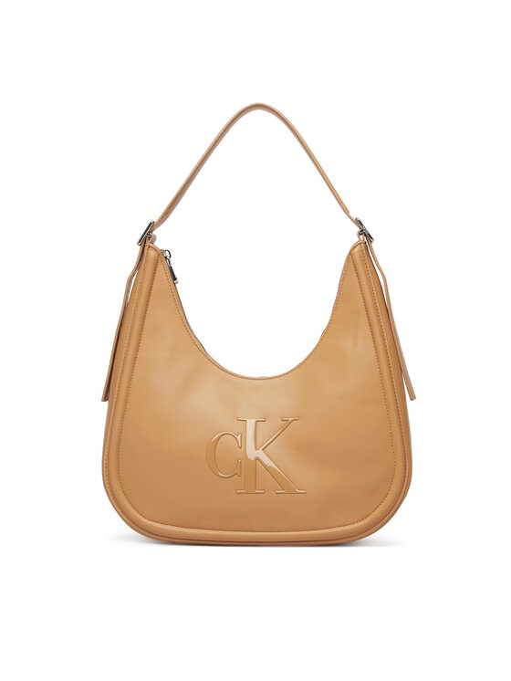 Calvin Klein Ročna torba Calvin Klein Bold Ck Crescent LV04F3427G Bež
