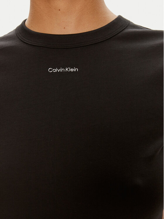 Calvin Klein Calvin Klein Marškinėliai Nano Logo K20K207212 Juoda Slim Fit